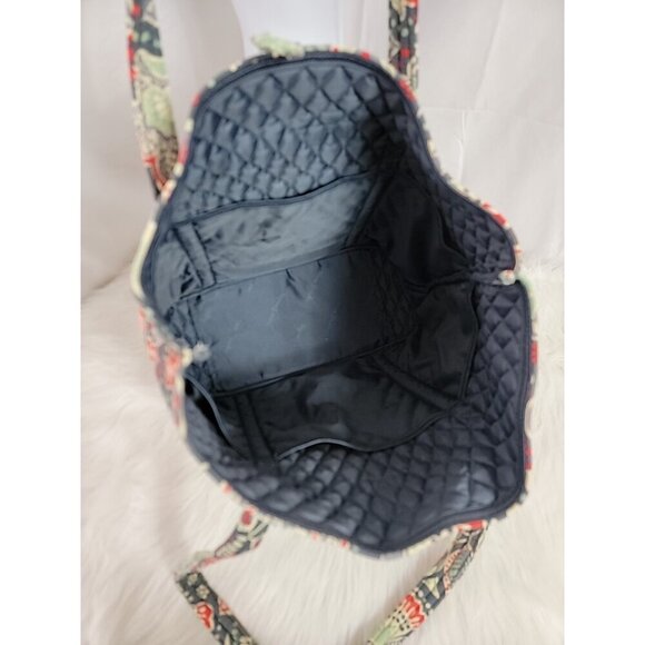 Vera Bradley Floral Nomadic Orginal Tote Bag  Large Gray Green - Picture 5 of 8